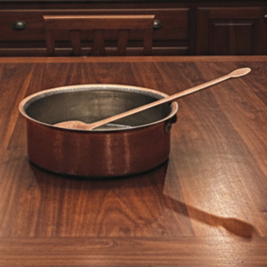 1972 Antique Copper Langadi with Brass Ladle | Traditional Kitchen & Serving Set