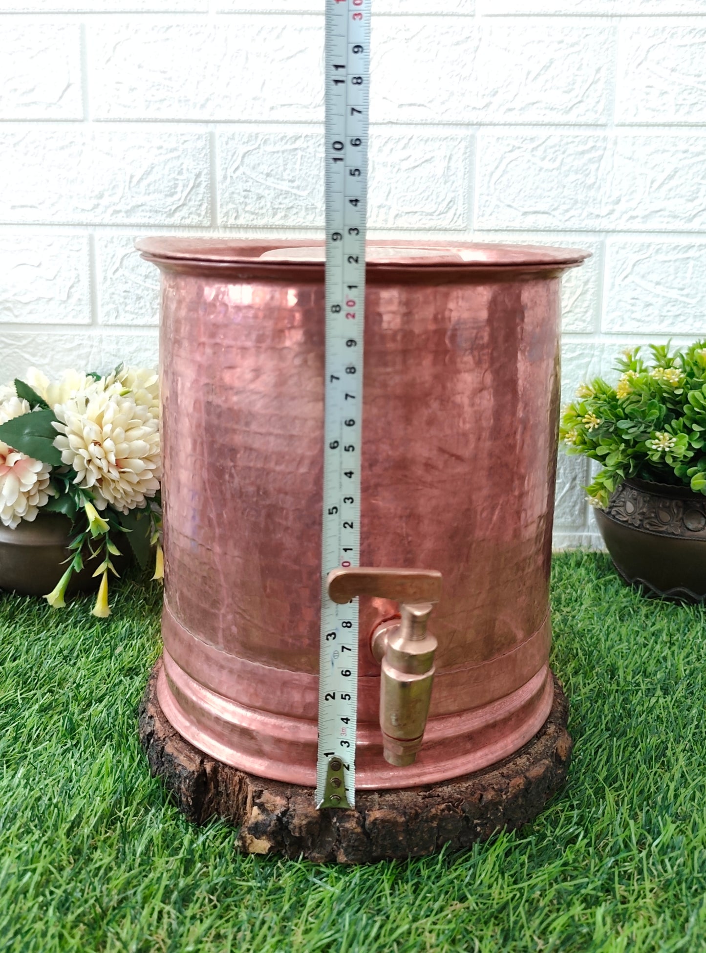 Antique Copper Water Tank with Lid - Bombay Antiques