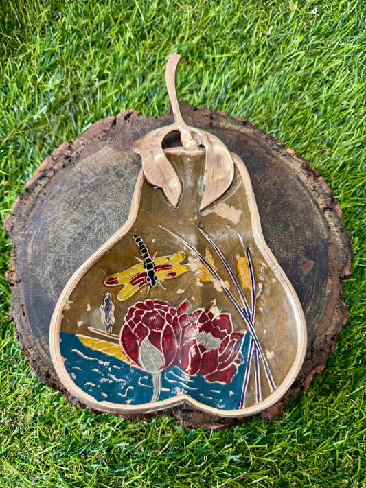 Antique Brass Small Apple Tray