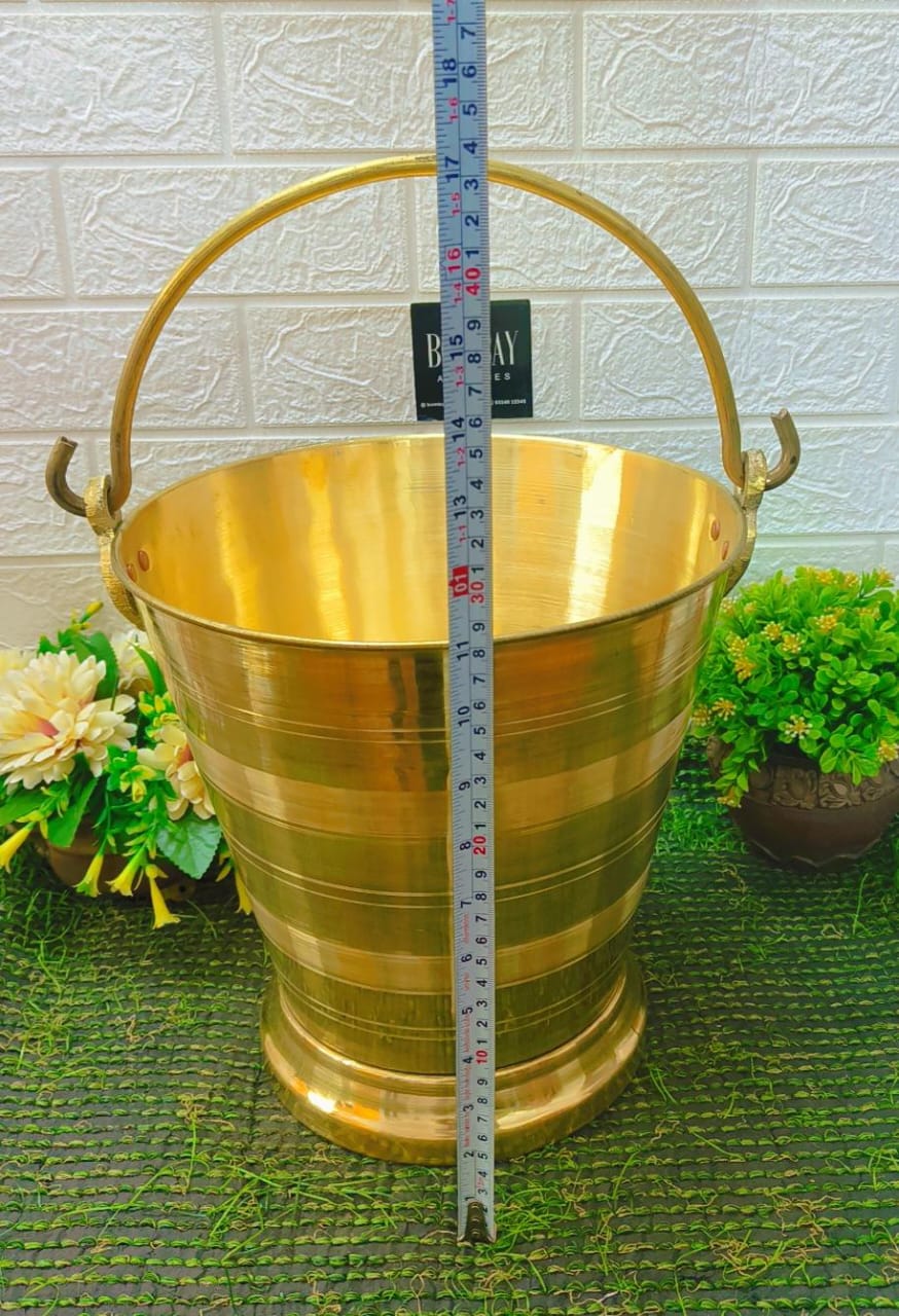 New Brass Bucket in Vintage Style - 10 litres Baltee