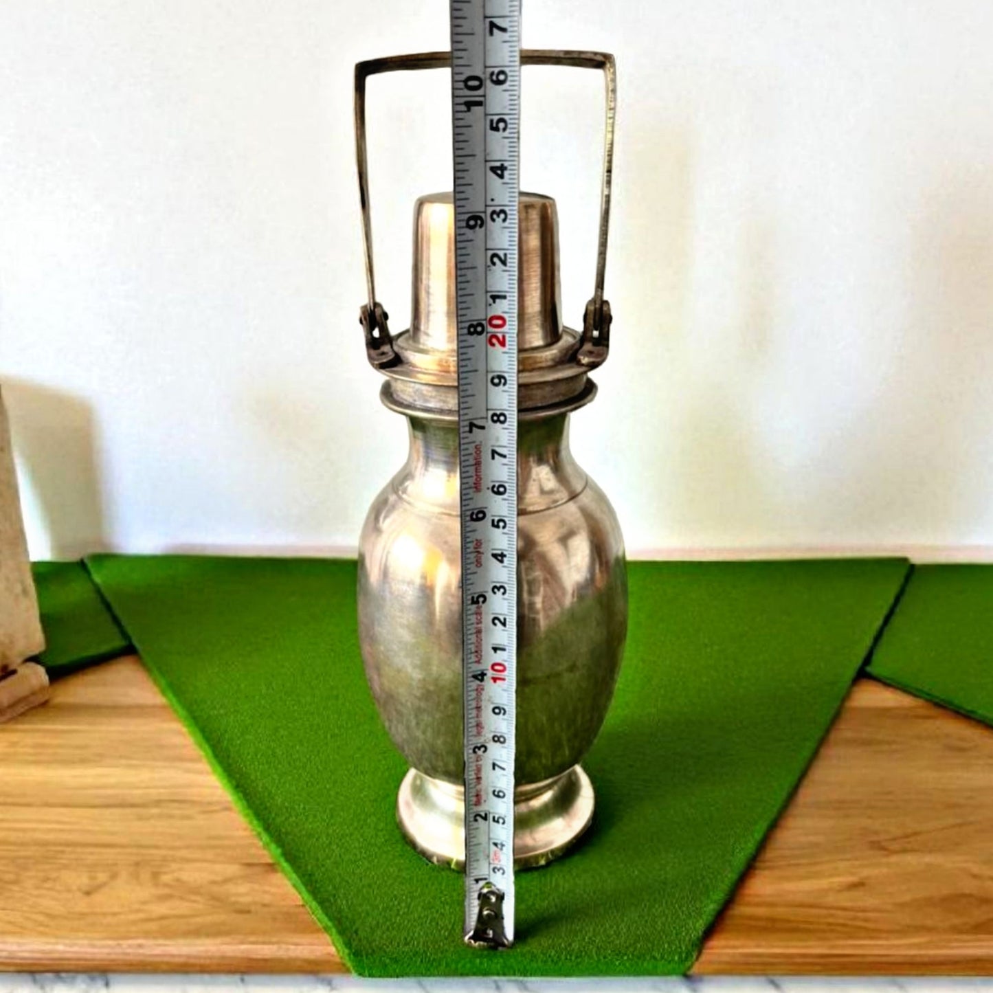 1979 Antique Brass Water Bottle | Traditional Indian Utility & Décor