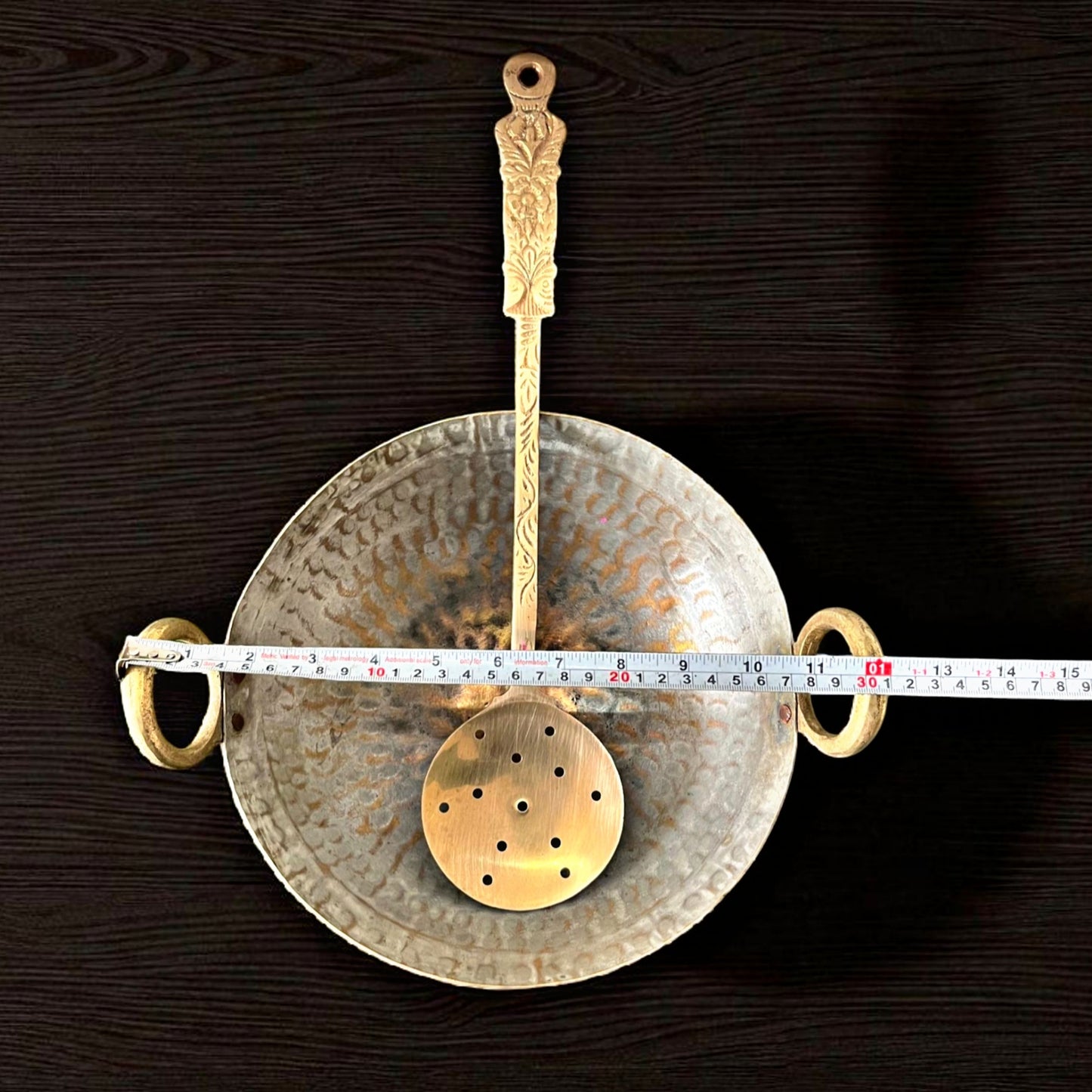 Antique Brass Kadai with Ladle | Traditional Pital Cooking Vessel