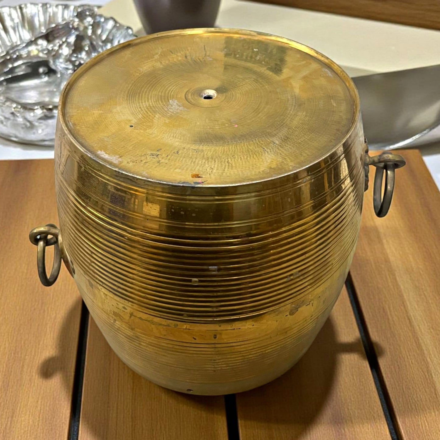 Antique Brass Planter | Big Traditional Home Décor & Indoor Plant Display