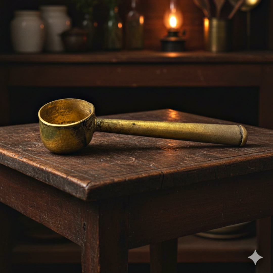 Antique Brass Ladle | Traditional Kitchen & Serving Utensil