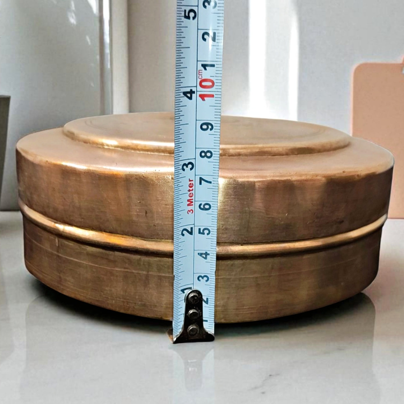 Antique Brass Storage Box | Pital Traditional Chapati Dabba