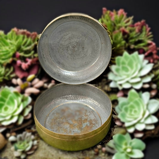Antique Brass Storage Box | Heirloom Utility | Home Essentials | Traditional Pital Dabba