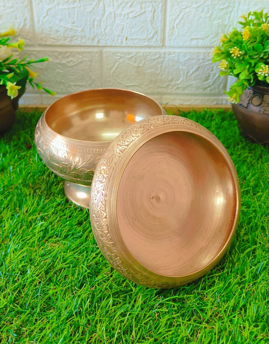 Antique Brass Decor - Urli In Pair