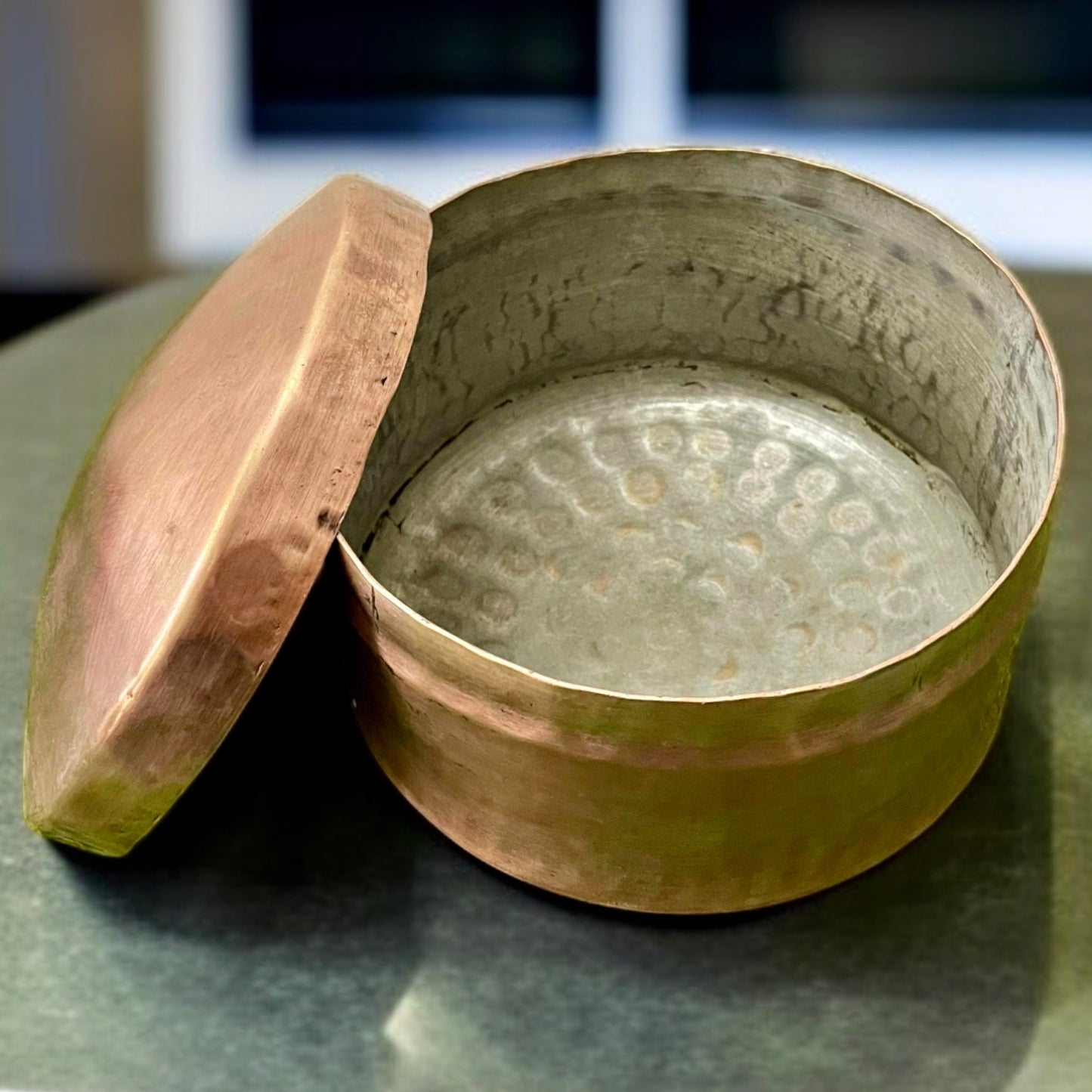 Antique Brass Storage Box | Pital Brass Container | Brass Collectible Box