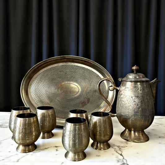 Antique Brass Refreshment Set | Traditional Serveware & Décor Collection