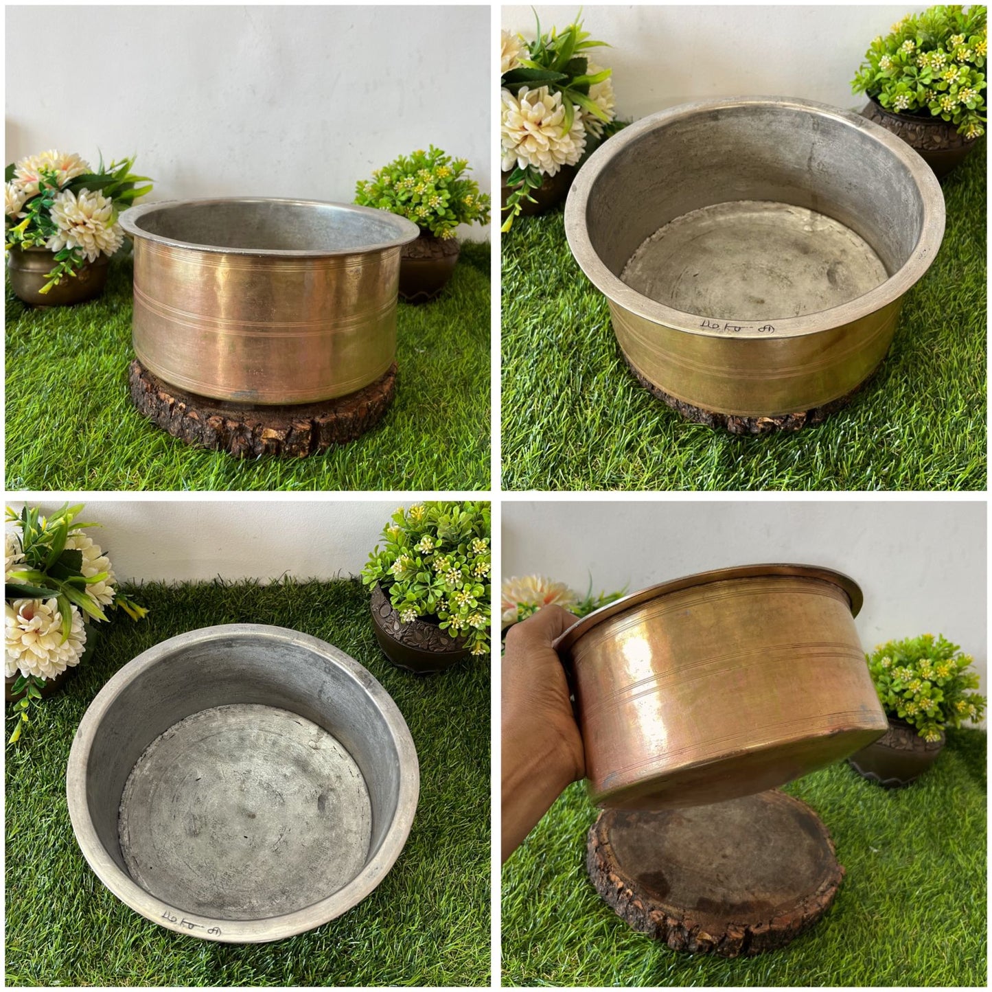 Antique Brass South Indian Cooking Bowl - Bombay Antiques