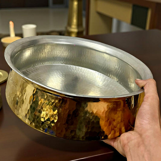 7L Brand New Big Size Brass Deg with Tinning | Traditional Cooking & Serveware Vessel