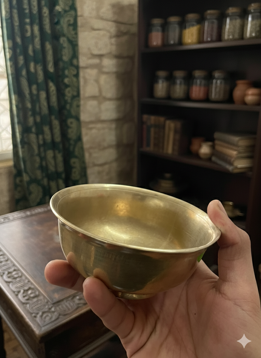 Antique Brass Katori Set | Traditional Dining & Décor Collection