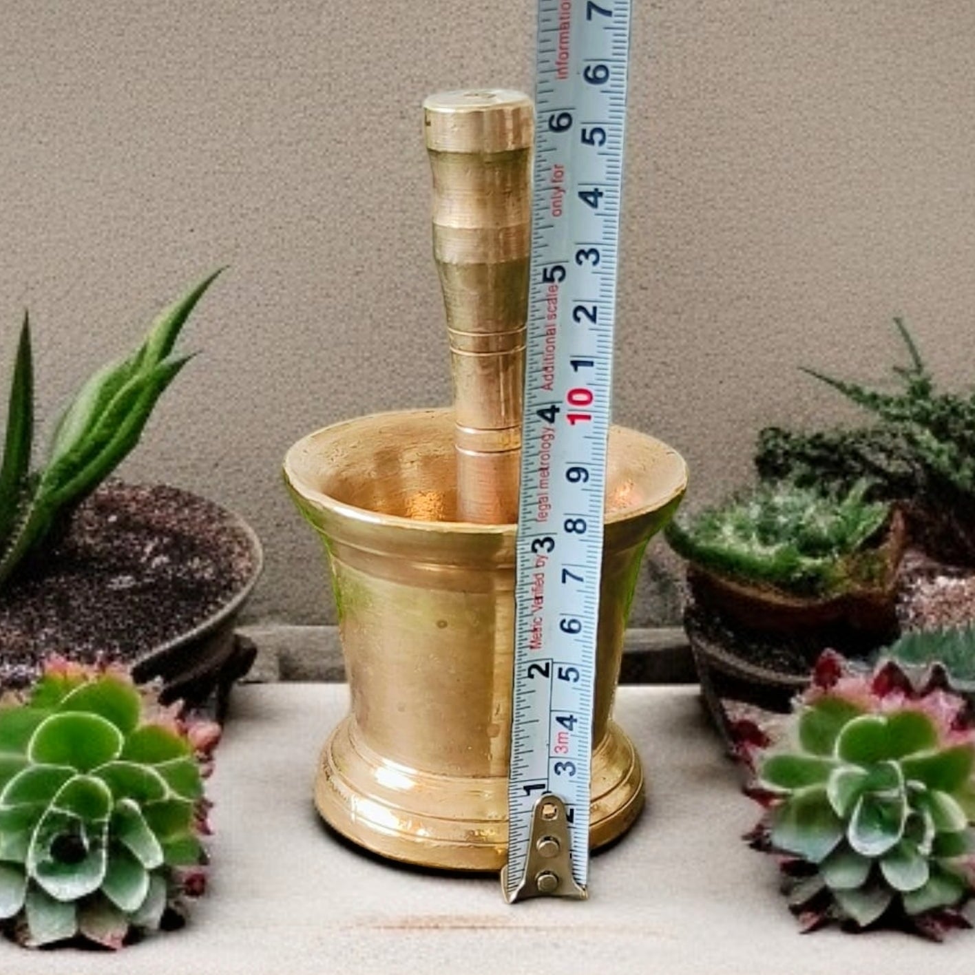 Antique Brass Khalbatta | Heirloom Utility | Traditional Kitchenware | Pital Morter & Pestle