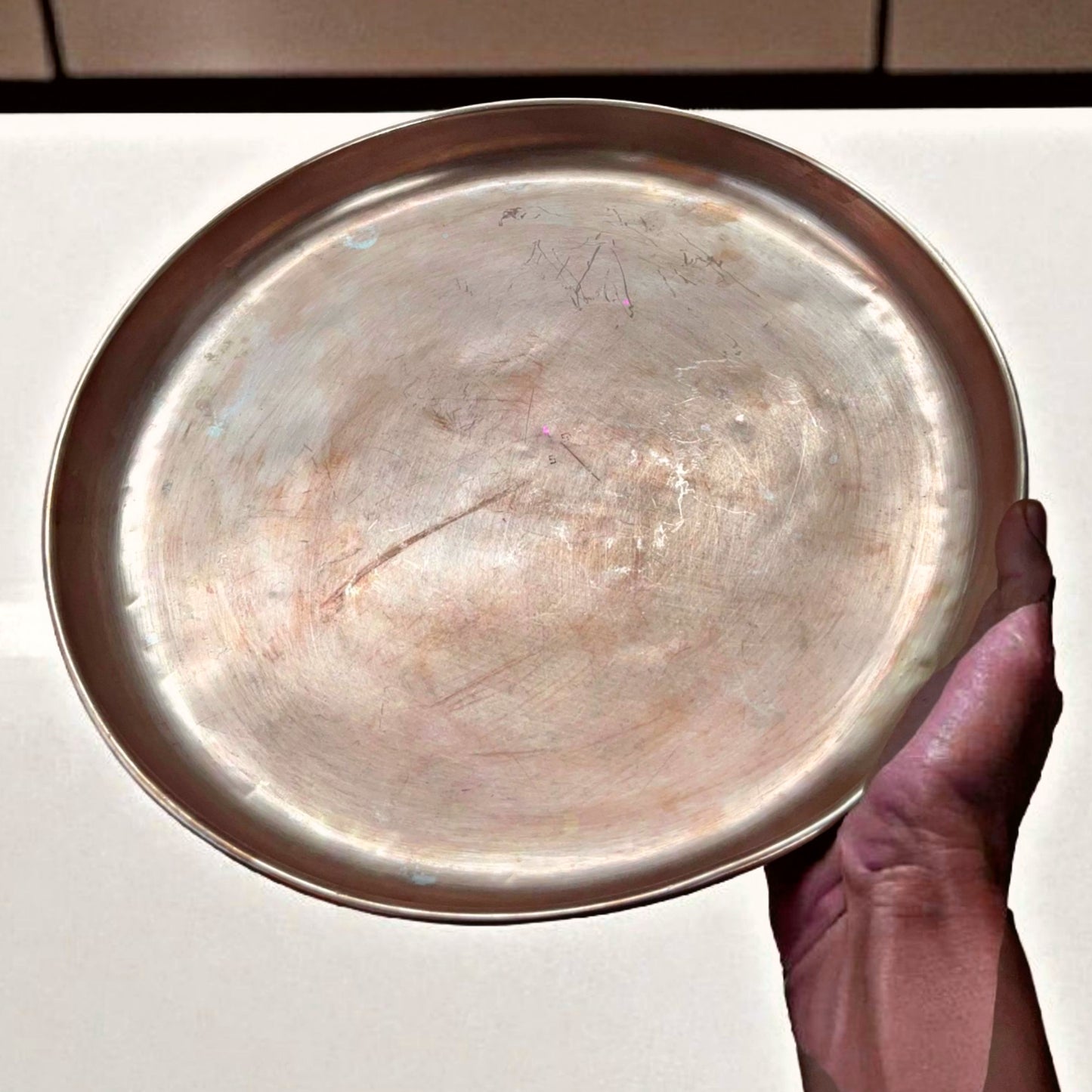 Antique Brass Thal | Pital Traditional Serving Plate
