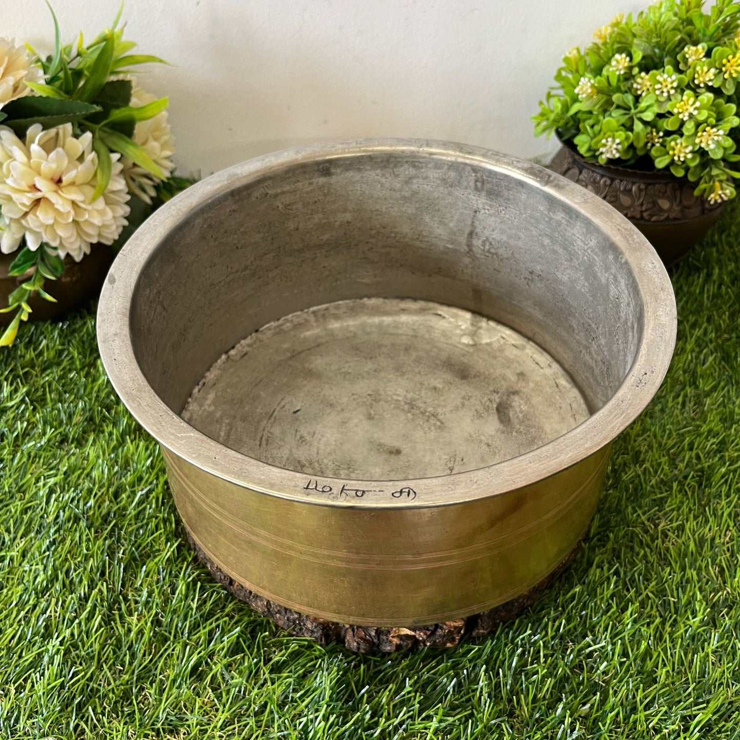 Antique Brass South Indian Cooking Bowl - Bombay Antiques