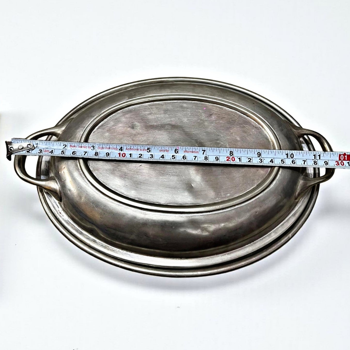 Antique Brass Silver Coated Dish with Lid & Spoons | Traditional Serveware & Decor Piece