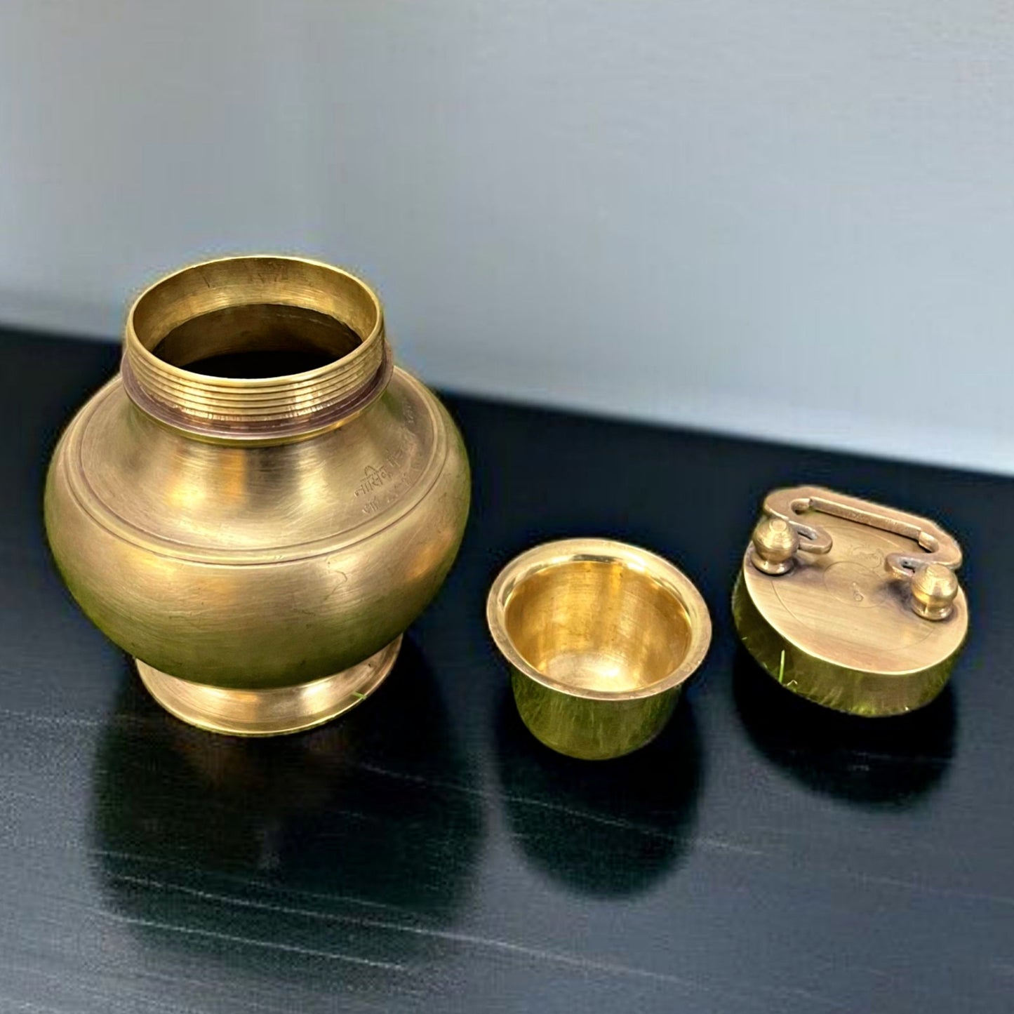 Antique Brass Gangajal Kalash | Traditional Water Pot