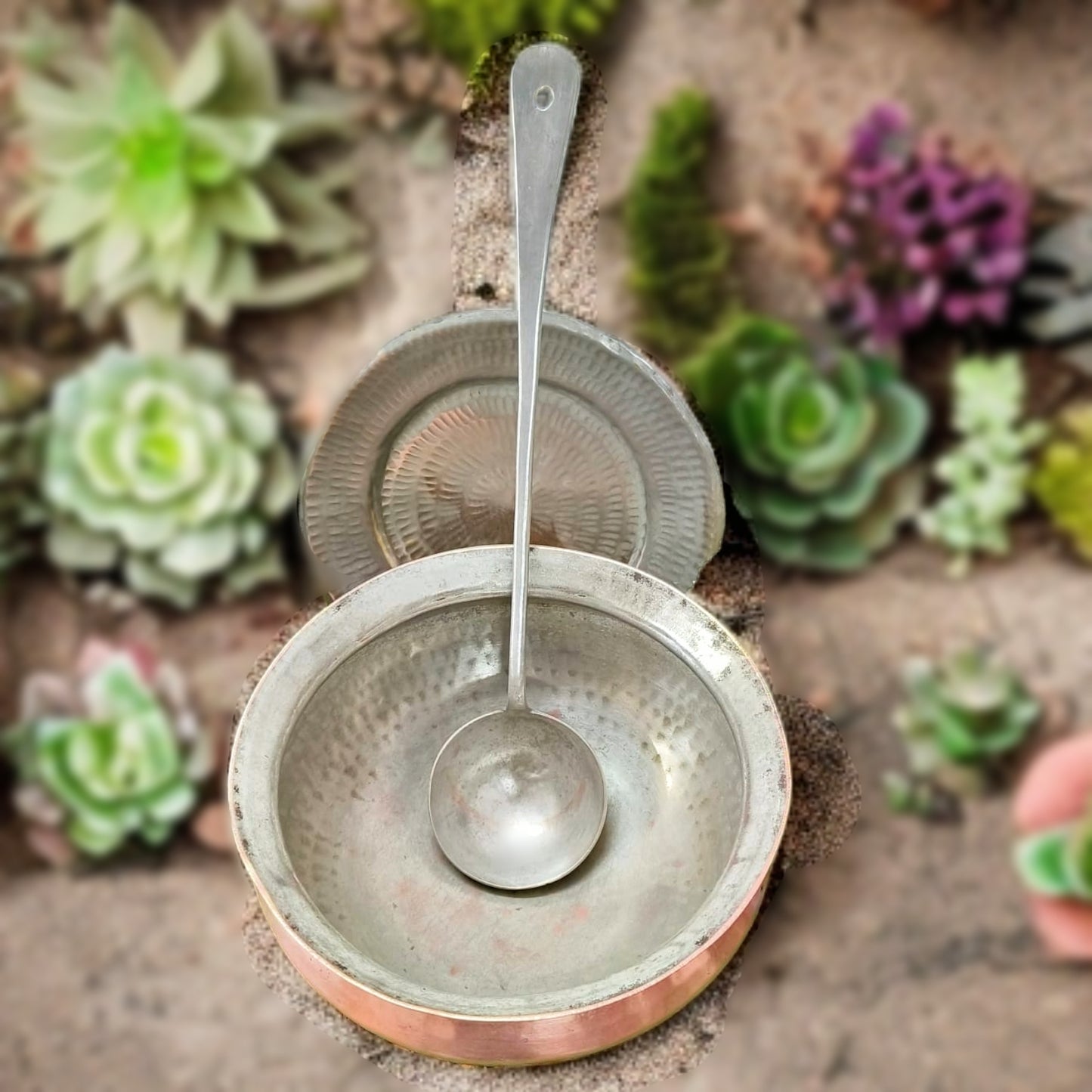 Antique Copper Degchi with Ladle | Traditional Elegance | Cookware