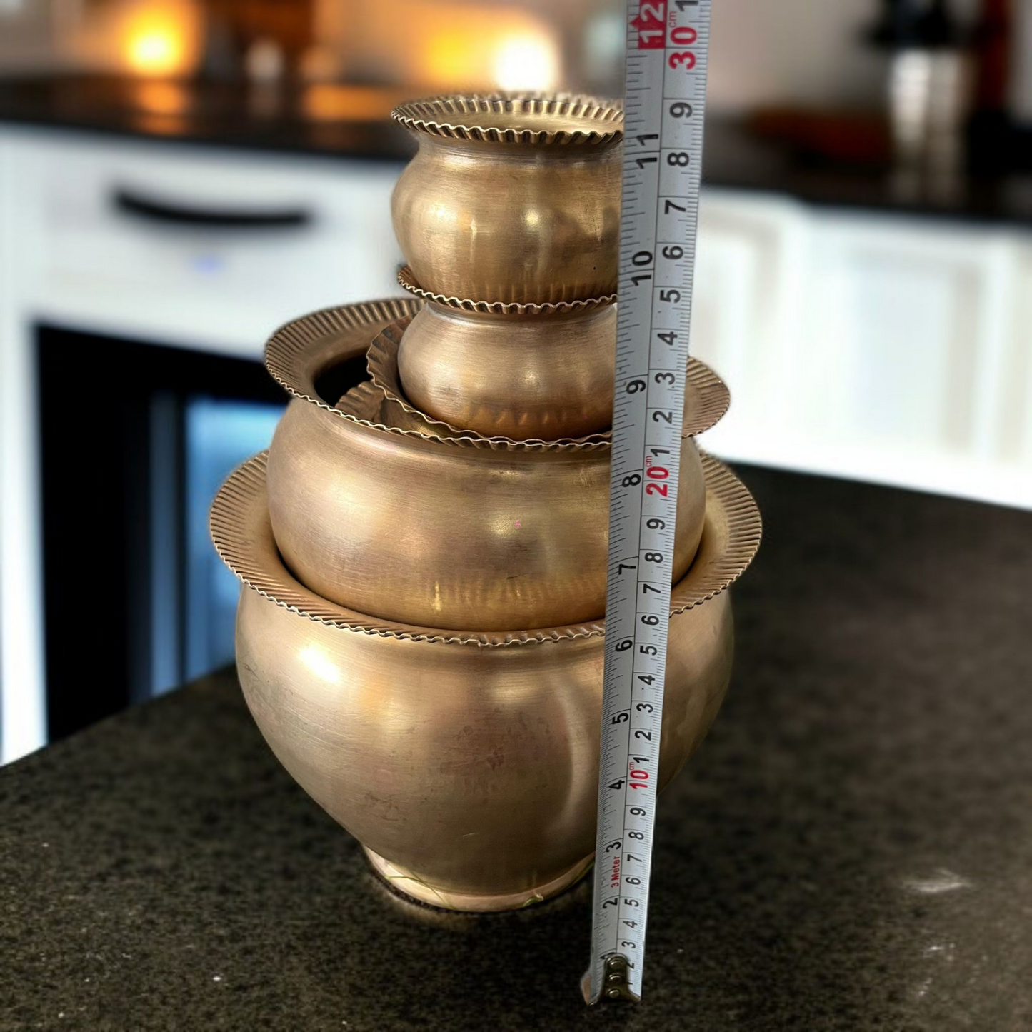 Antique Brass Planter Set | Traditional Garden & Decor Pots
