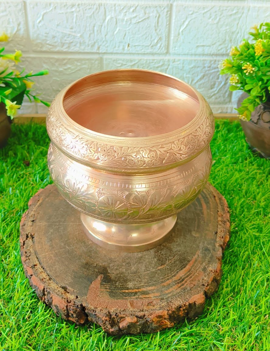 Antique Brass Decor - Urli In Pair