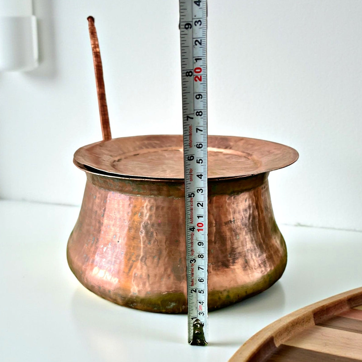 1965 Antique Copper Deg with Lid & Ladle | Traditional Kitchen & Dining Décor