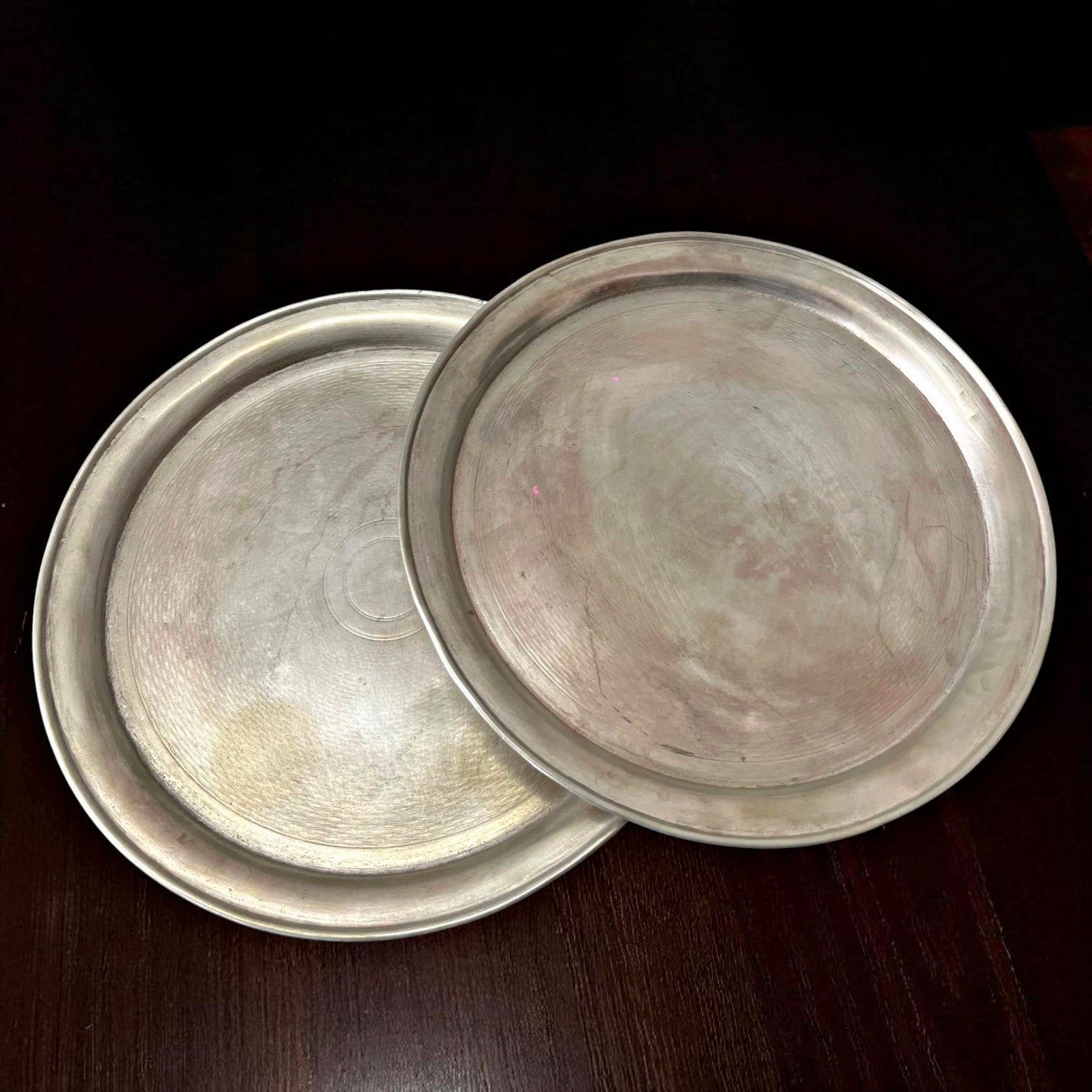 Antique Brass Plate | Traditional Serving & Home Decor