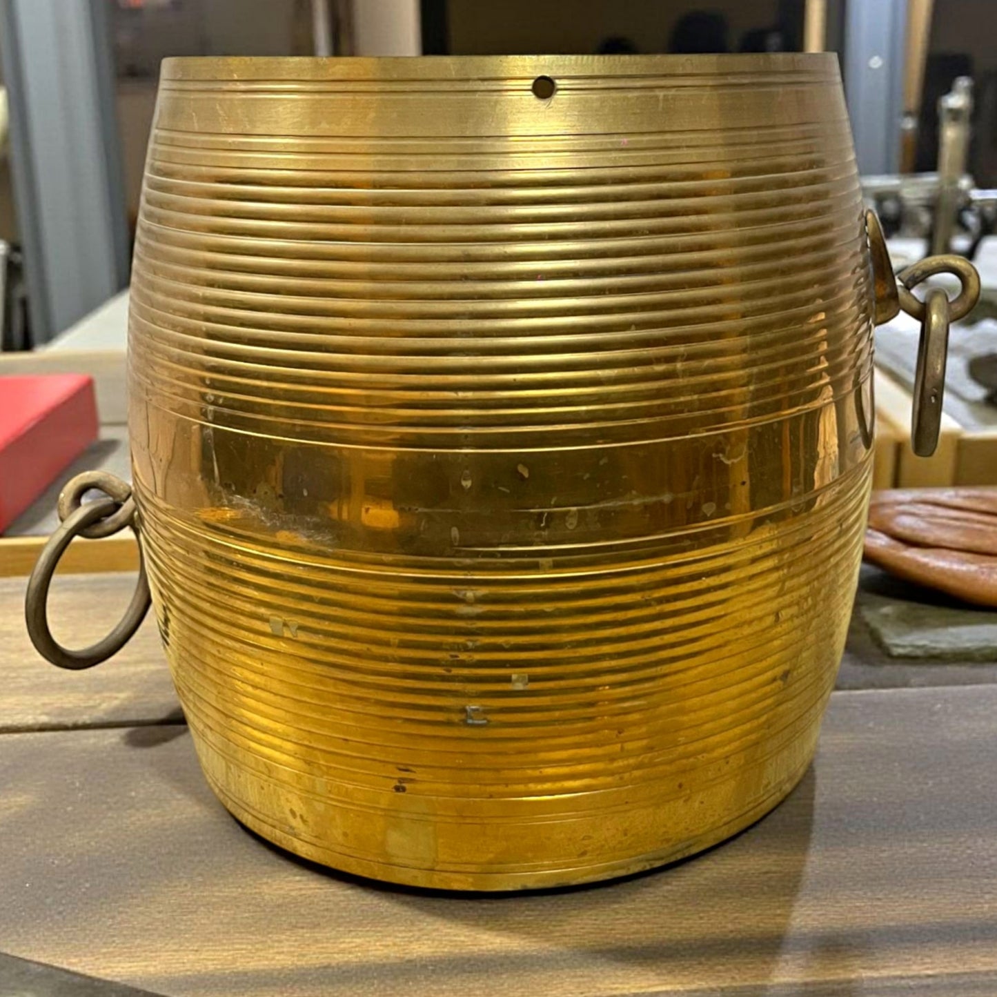 Antique Brass Planter | Big Traditional Home Décor & Indoor Plant Display