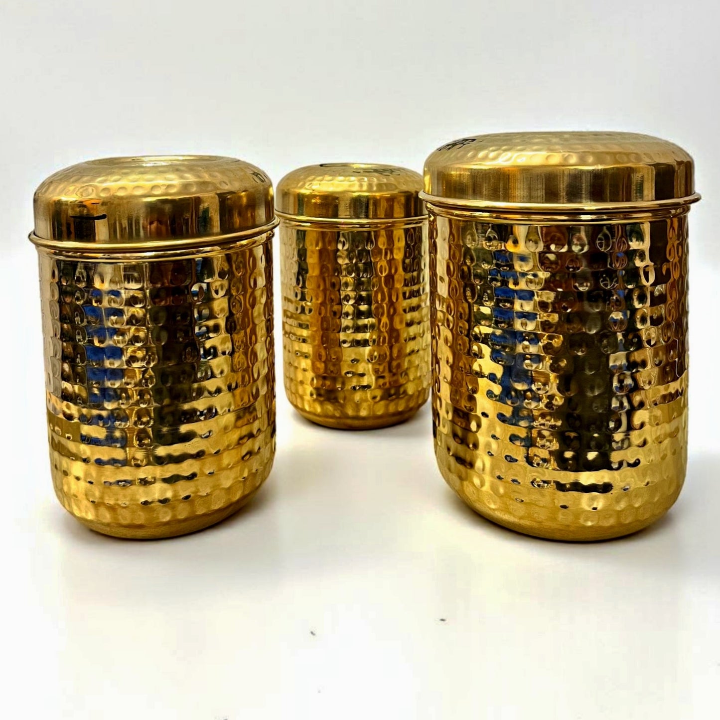 Brand New Brass Storage Box Set of 3 | Traditional Kitchen Storage & Decor Set