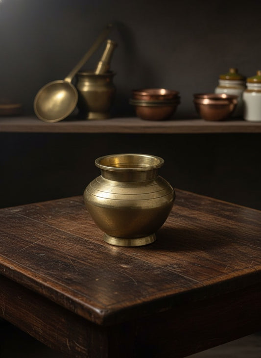 1984 Antique Brass Kalash Pair | Traditional Home Styling & Heritage Décor