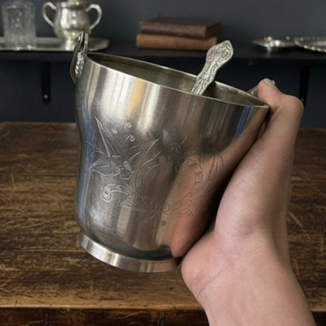 1974 Antique Brass Ice Bucket | Pital Traditional Barware & Storage