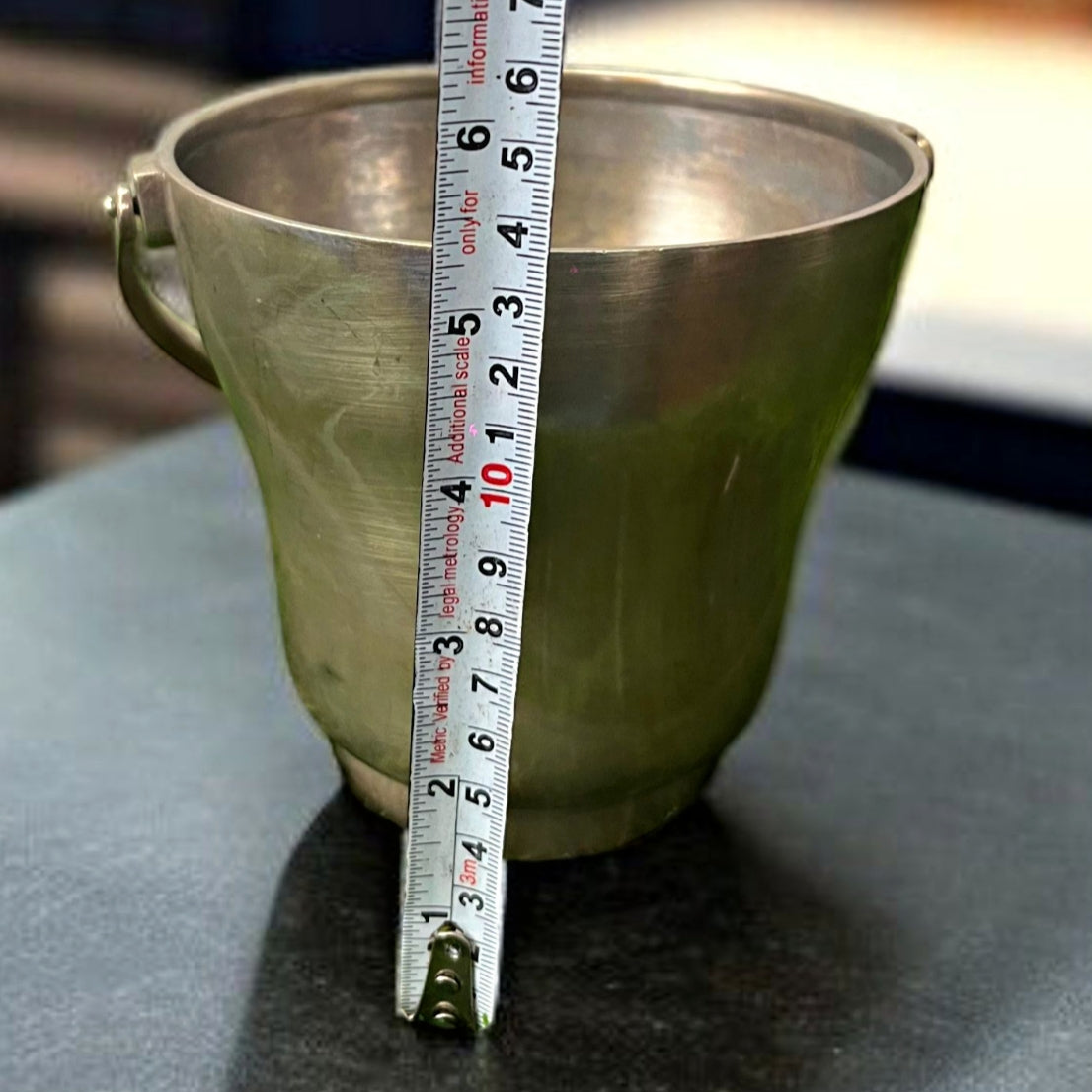 Antique Brass Bucket | Pital Traditional Storage Vessel