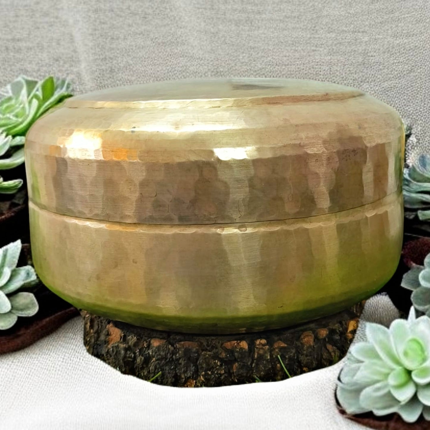 Antique Brass Storage Box | Heirloom Utility | Home Essentials | Traditional Pital Dabba