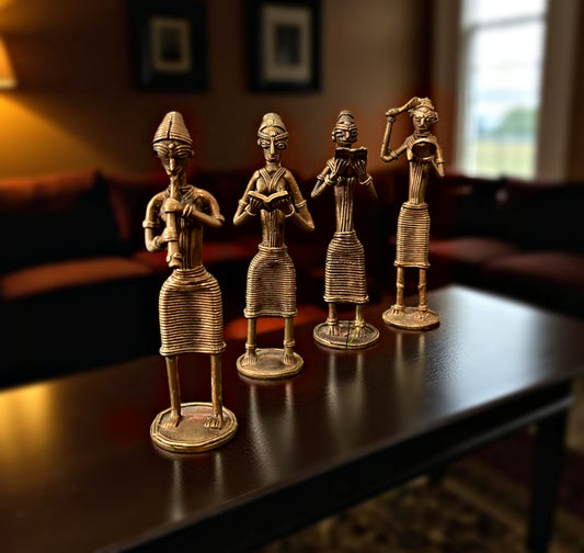 Antique Brass Dhokra Art Figurines | Traditional Tribal Art