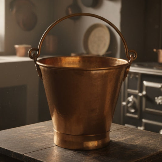 1965 Antique Brass Bucket 10L | Pital Traditional Water Bucket