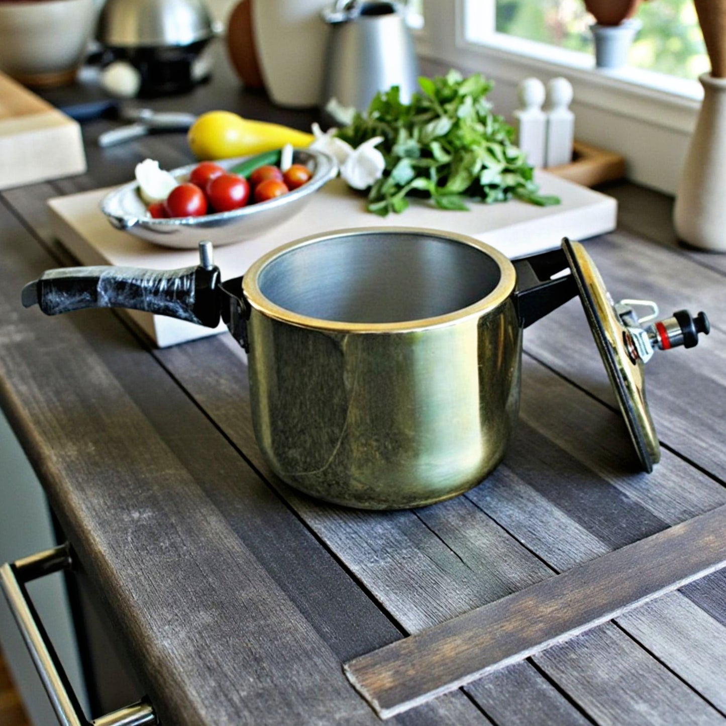 5L Brand New Brass Cooker with Kalai Coating | Traditional Cookware & Kitchen Decor