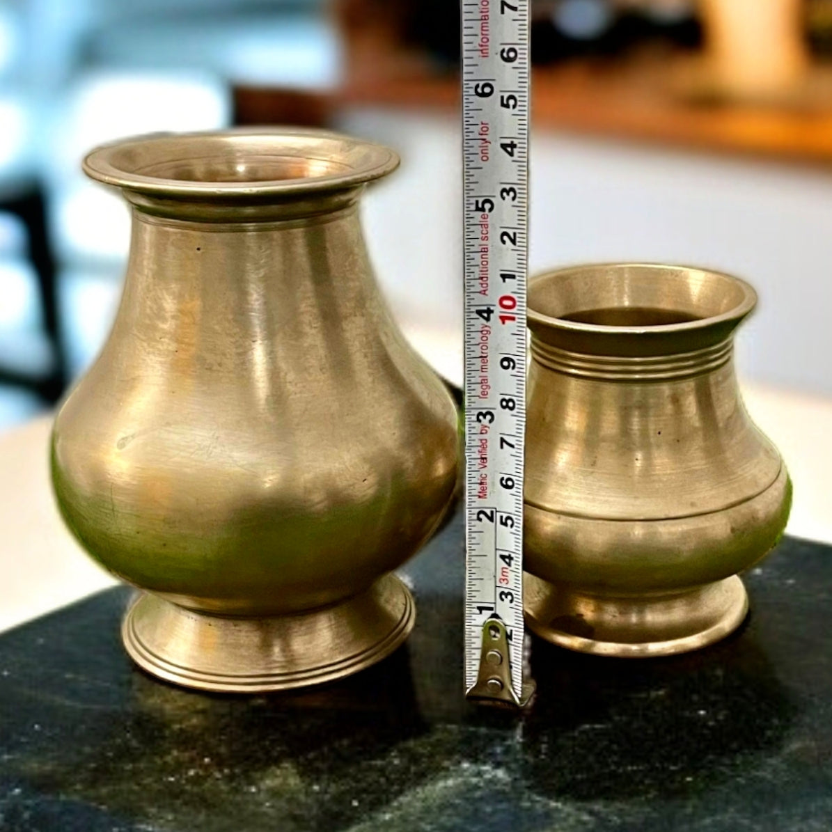Antique Kansa Lota Pair | Traditional Bronze Kalash in Pair