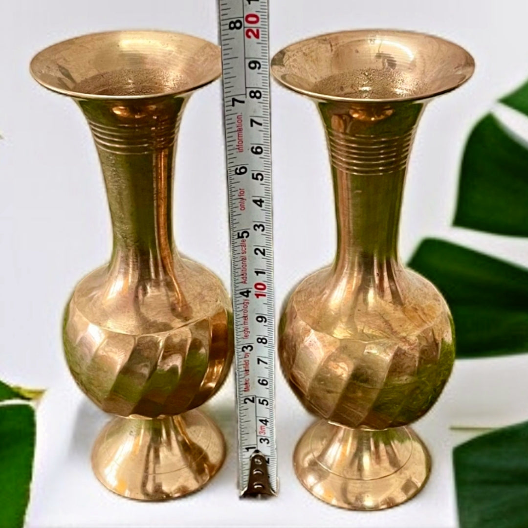 Antique Brass Flower Pot Set | Handcrafted Detailing | Décor Collection