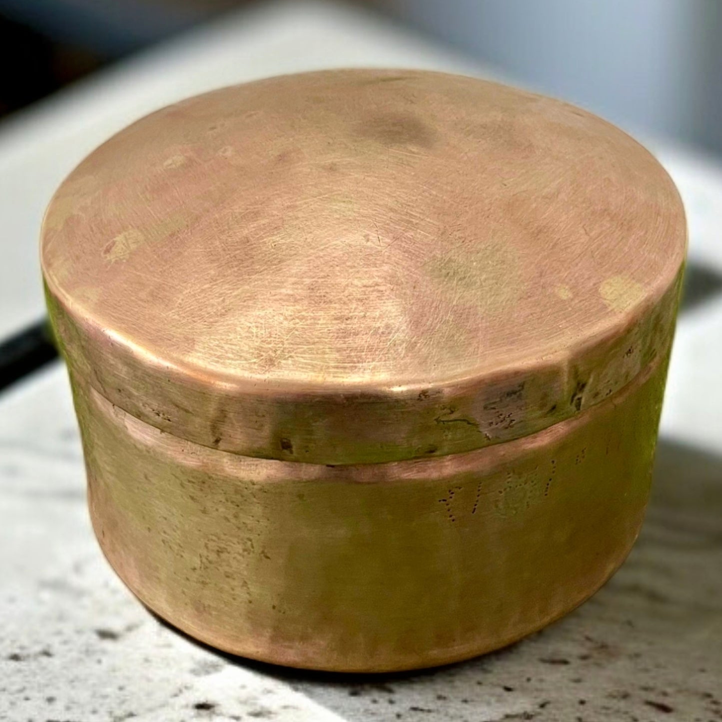 Antique Brass Storage Box | Pital Brass Container | Brass Collectible Box