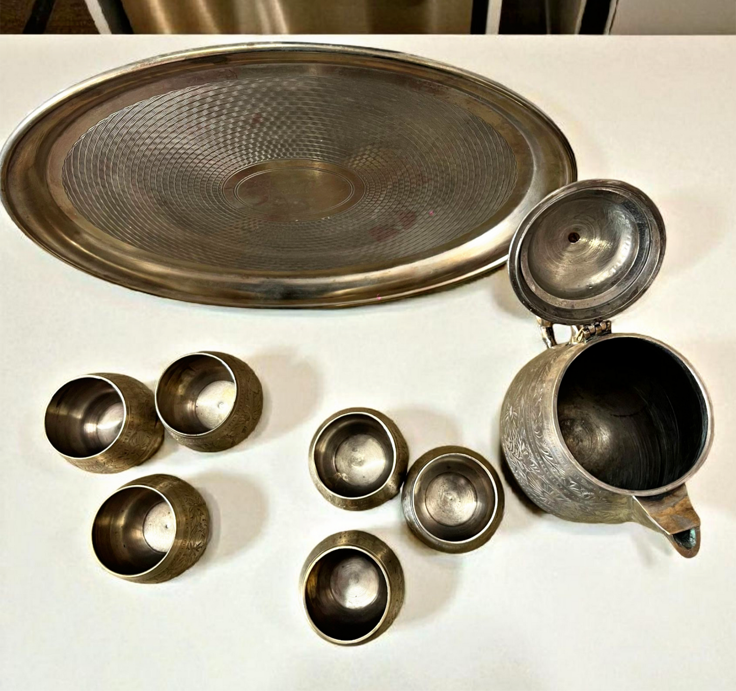 Antique Brass Refreshment Set | Traditional Serveware & Décor Collection