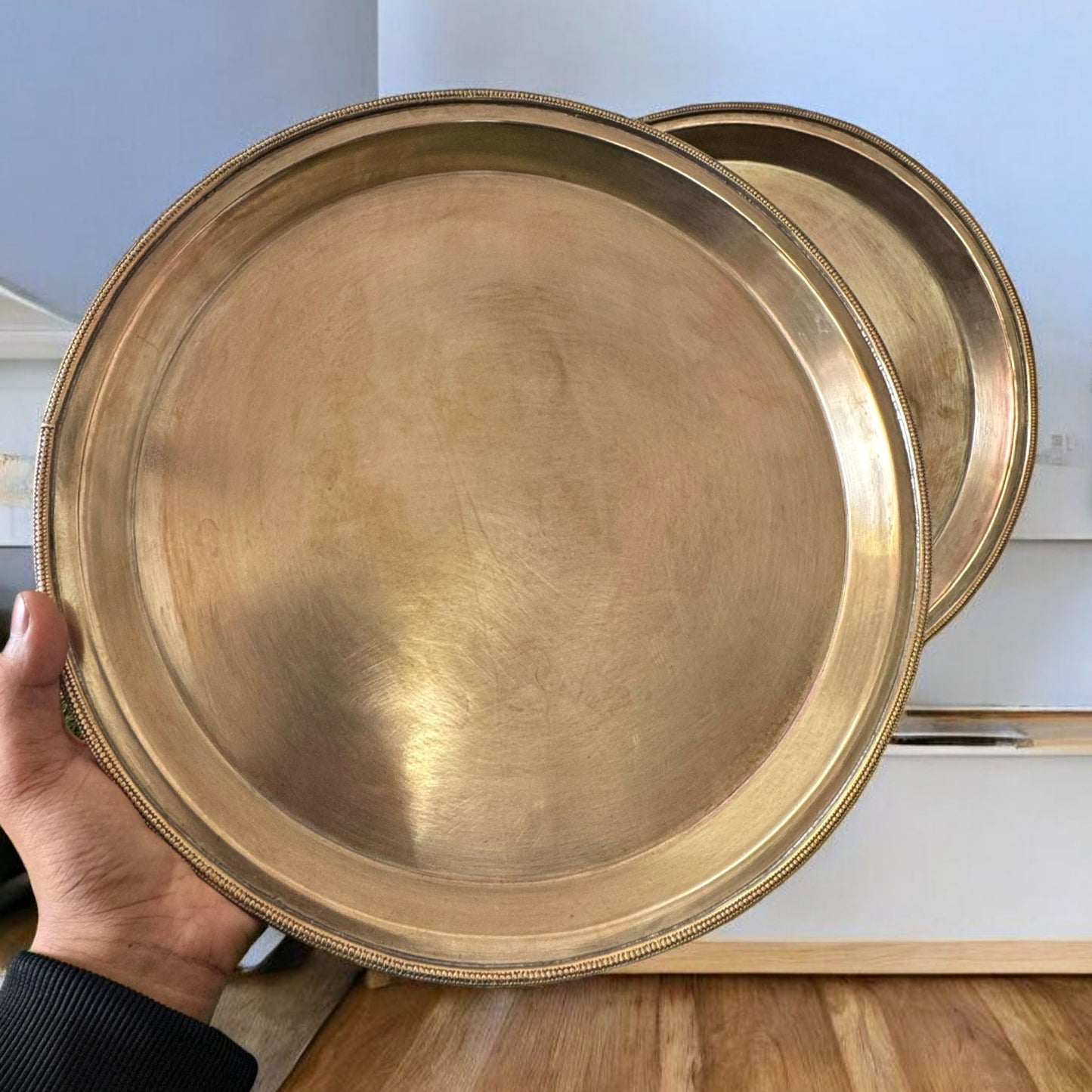 Antique Brass Plates | Pital Traditional Serving & Decor Set