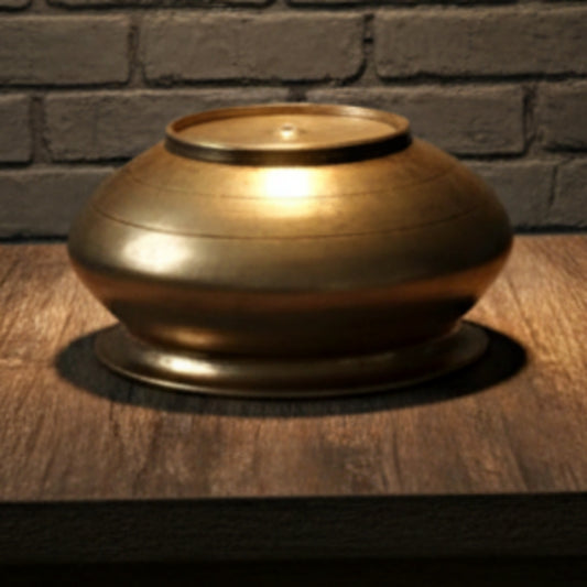 Antique Brass Cooking Urli | Traditional Kitchen & Décor Bowl