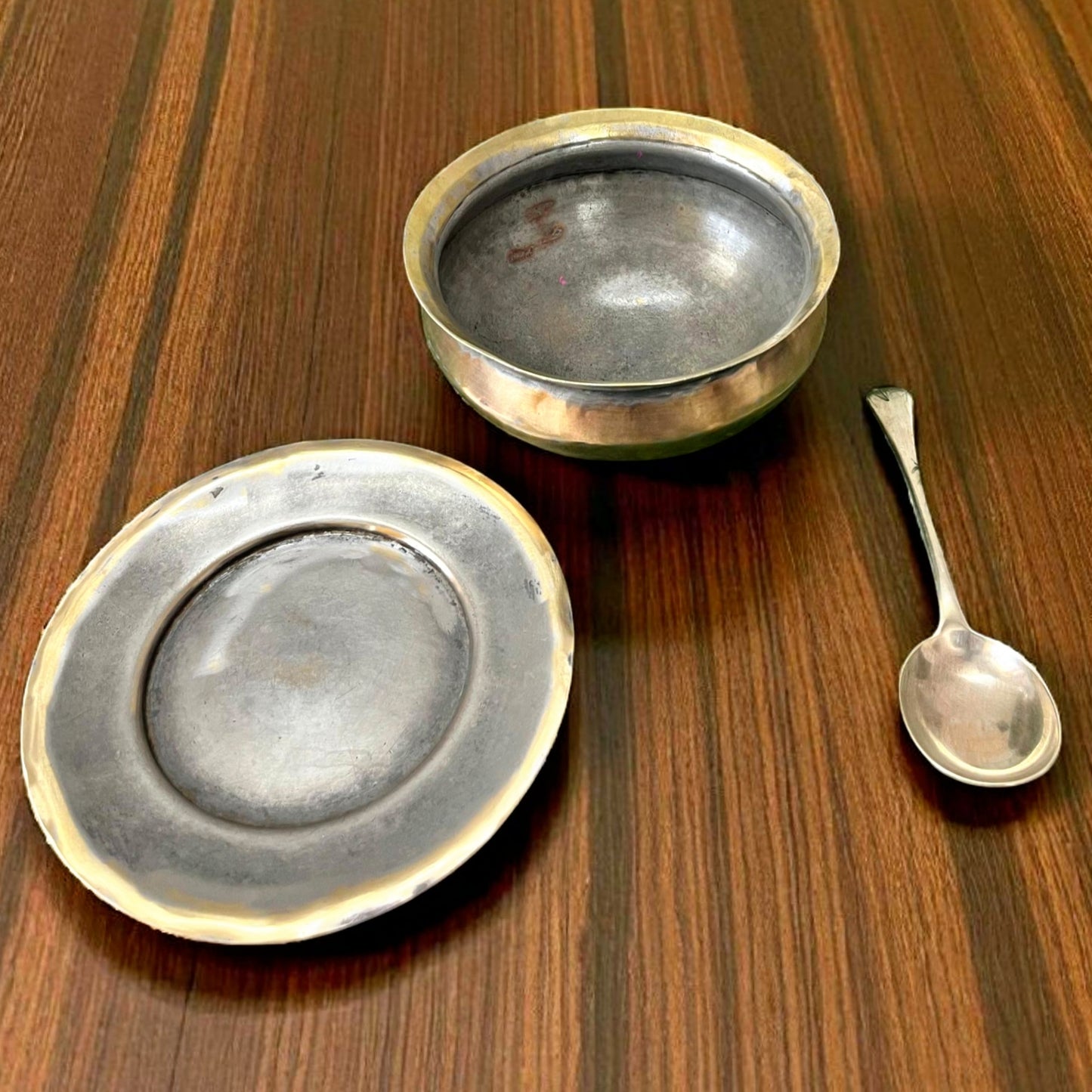 Antique Brass Cooking Bowl | Traditional Kitchen & Dining Utensil