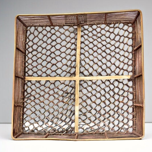 Antique Brass Basket | Heavy Gauge Tokri | Traditional Decor Piece