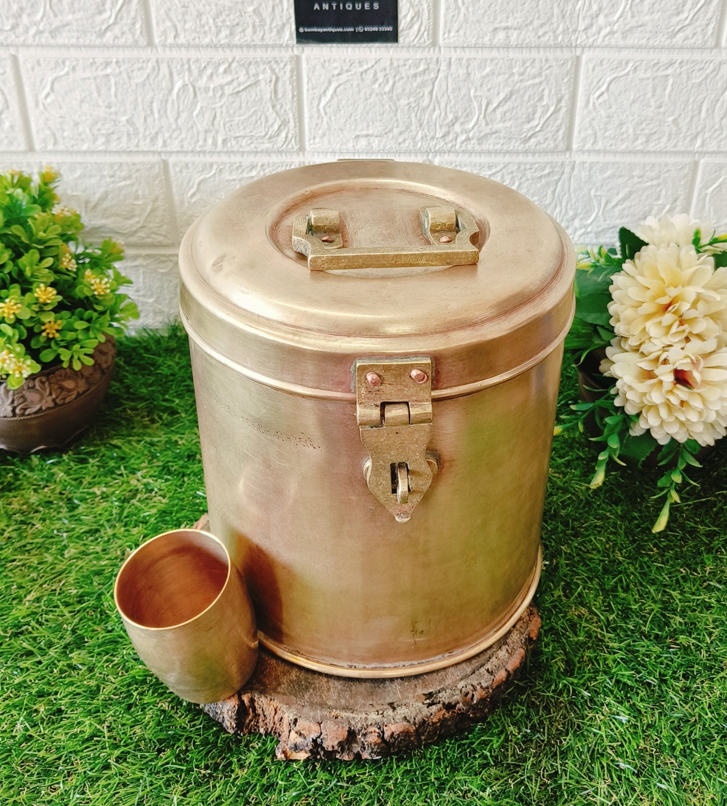 Antique Brass Storage Box | Pital Kadi Dabba | Traditional Utensil