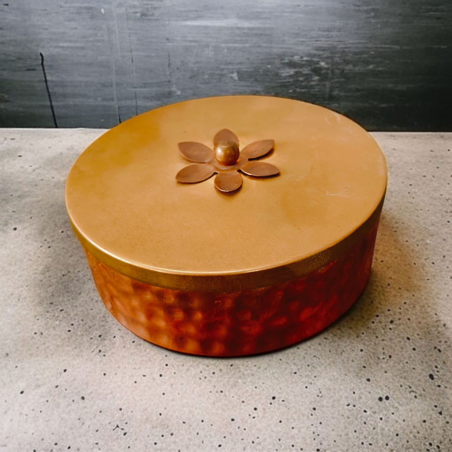 Vintage Rare Copper Brass Medium Size Storage Box