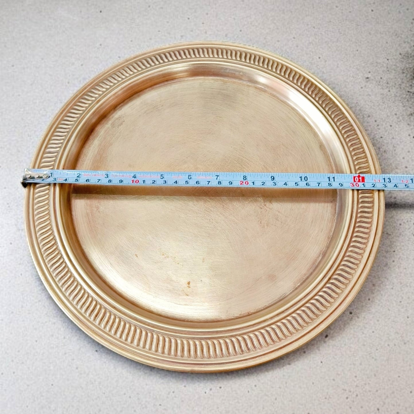 Antique Brass Thal – Set of 2 | Rustic Elegance | Traditional Dining & Décor