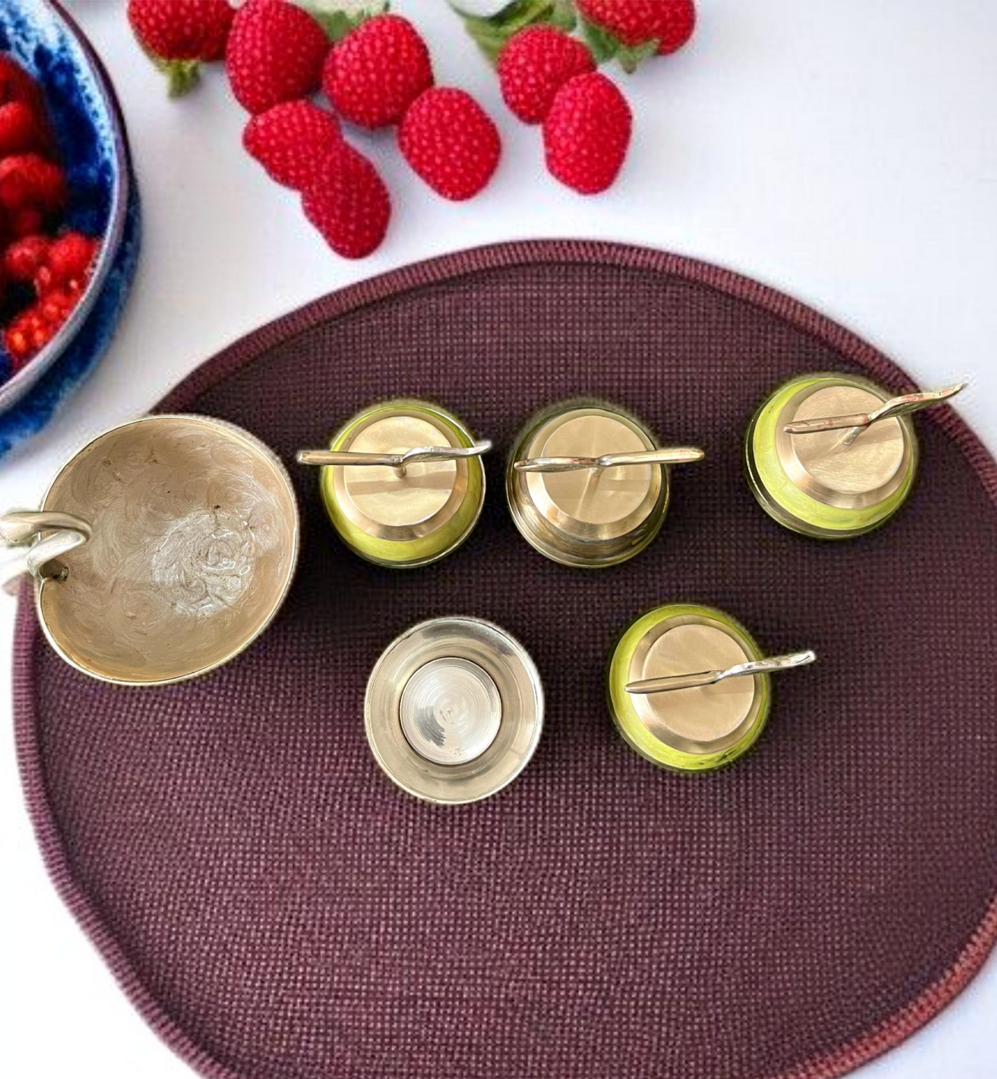 Brass Swan Trinket Set | Antique Pital Bowls for Styling or Gifting