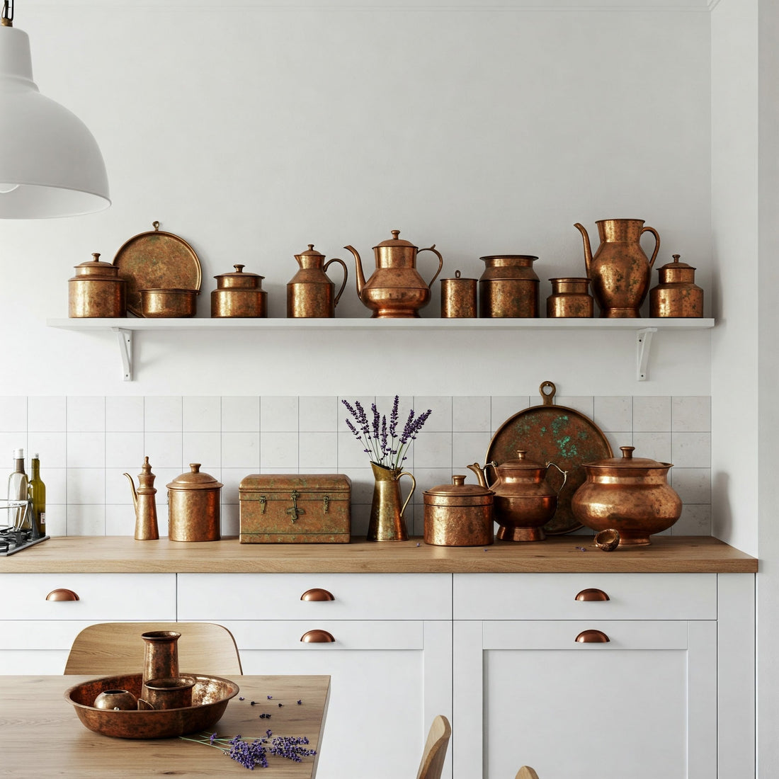 The Art of Displaying Antique Copper Kitchenware: A Guide to Enhancing Your Kitchen Decor