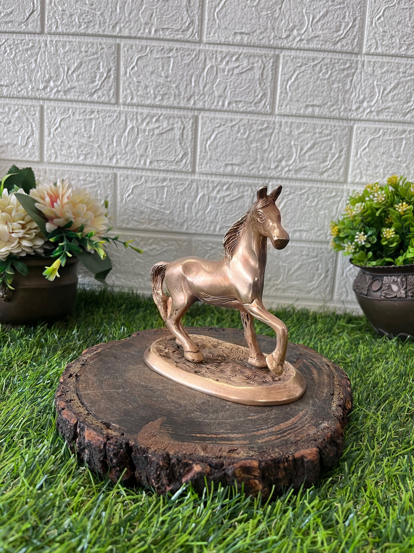 Brass Horse Table Top - Antique Animal Figurine