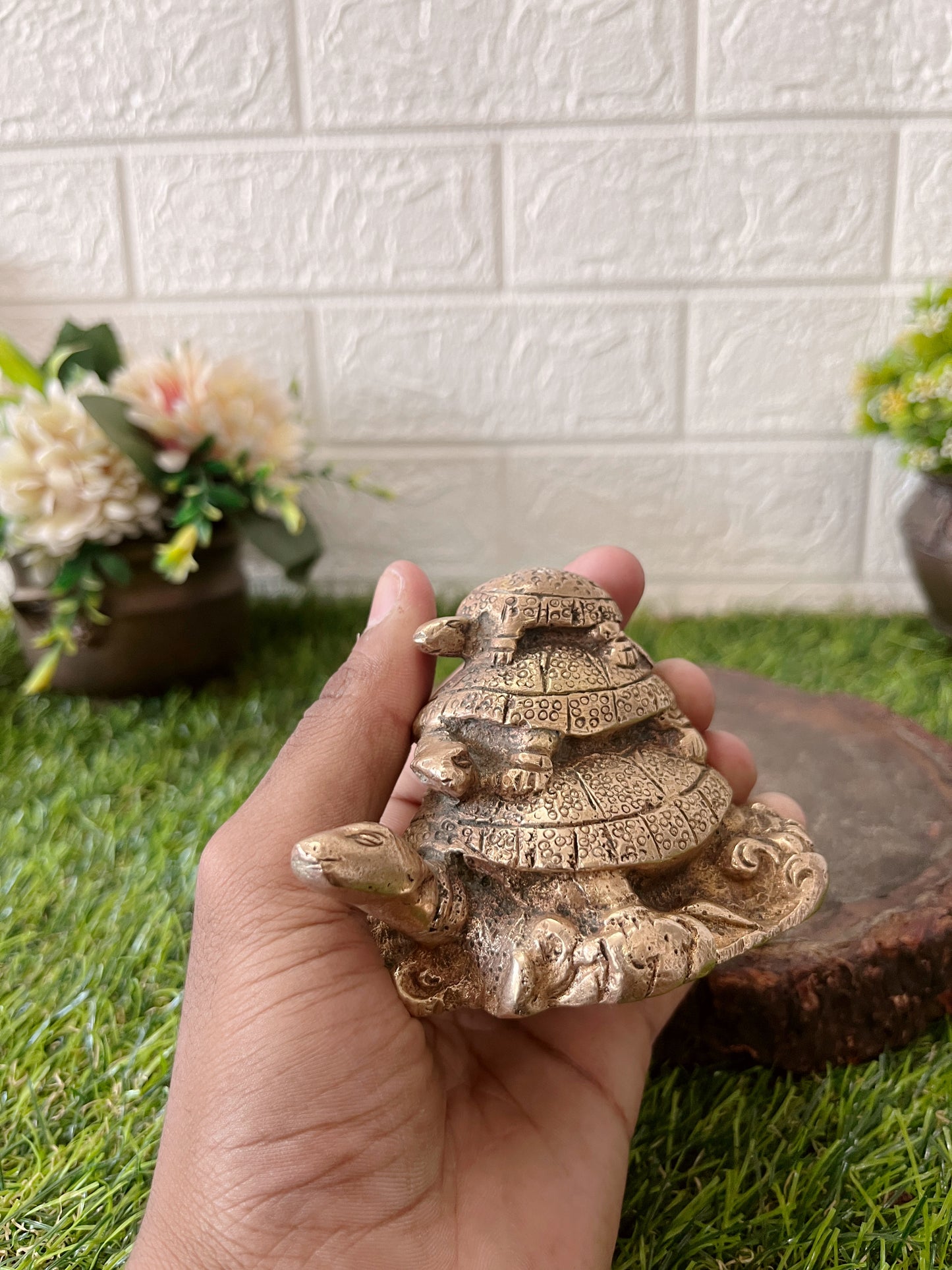 Brass Turtle - Antique Animal Figurine